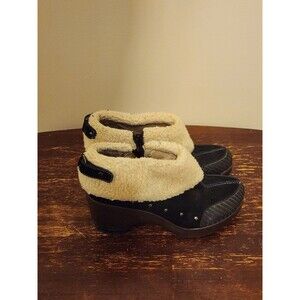 Jambu Boots Holland Womens Black Boho Size 10 Faux Fur Cuff Casual Ankle Booties